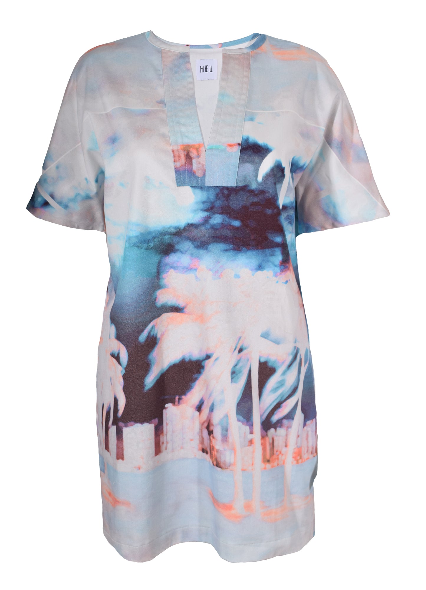 HEL Shirtkleid "Beachprint" mehrfarbig mit Eingriffstaschen