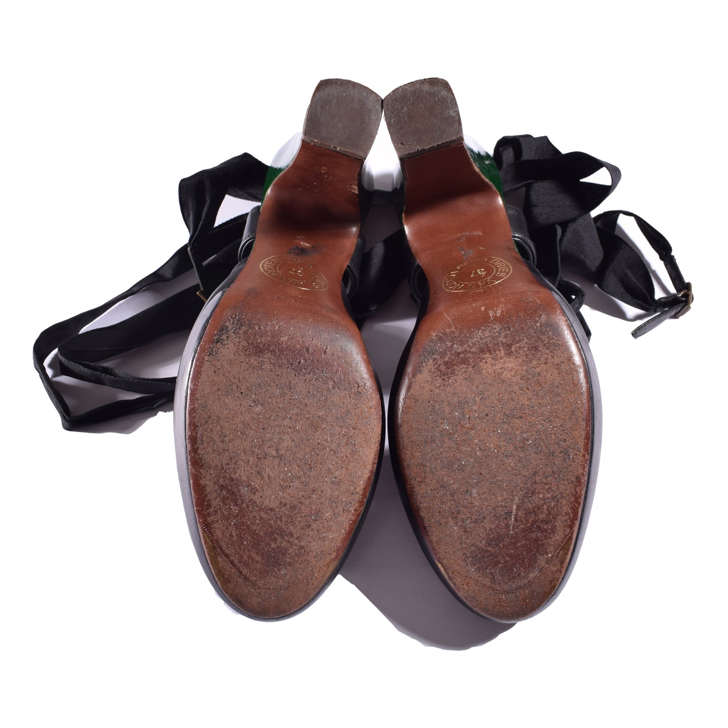 Dries Van Noten Pumps in schwarz mit Bändern Gr. 37 Gebraucht