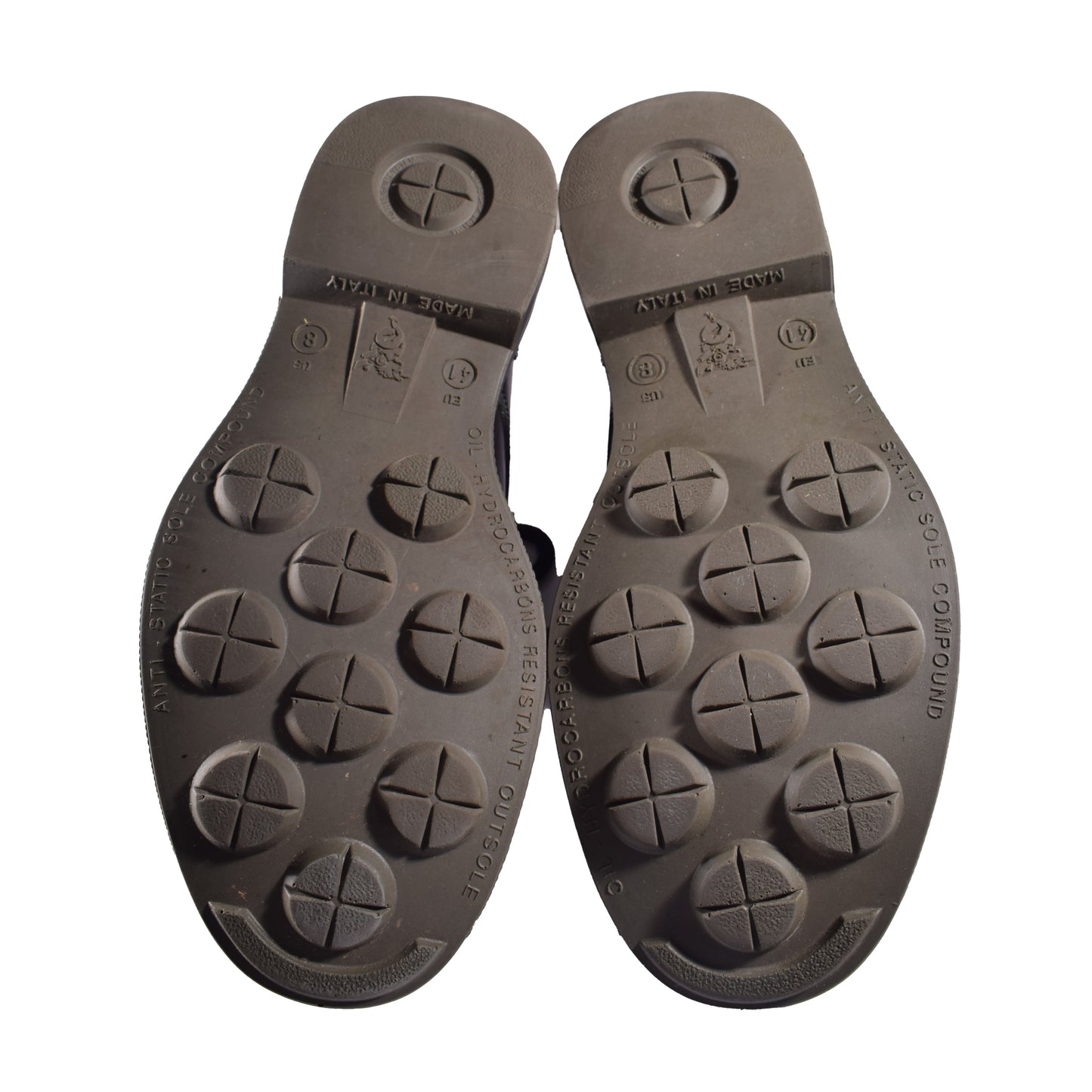 Pezzol 1951 Halbschuh aus Leder in schwarz. Ansicht von unten mit fester Sohle. Made in Italy