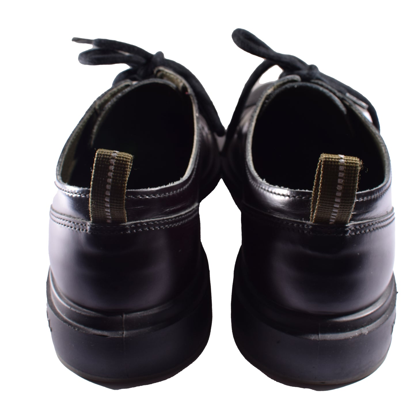 Pezzol 1951 Halbschuh aus Leder in schwarz. Rückansicht mit Schlaufen
