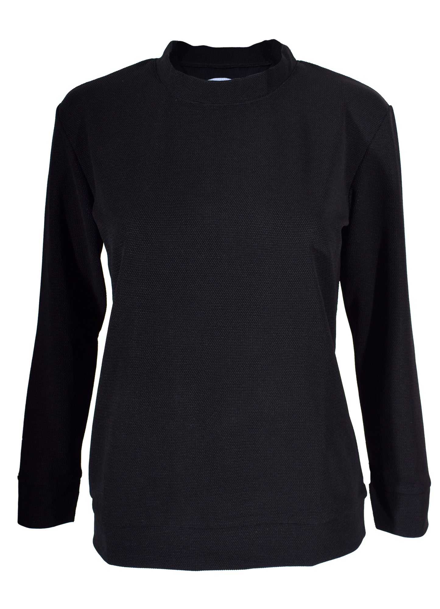 HEL Pullover Schlitz an der Manschette 7/8 Ärmel blau mit Noppenstruktur