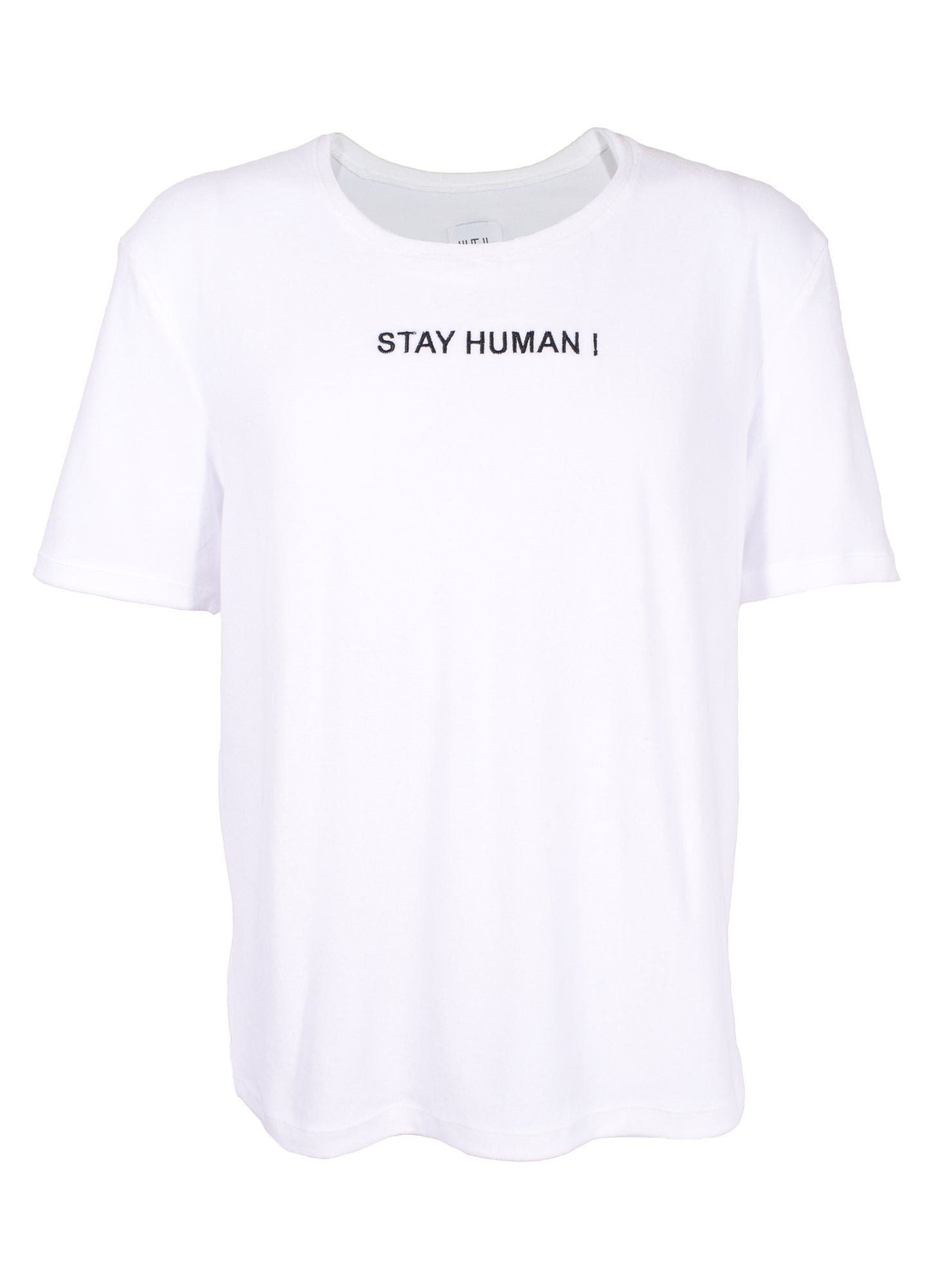 HEL "STAY HUMAN!" Oversize Shirt in Frottee mit Rundhals