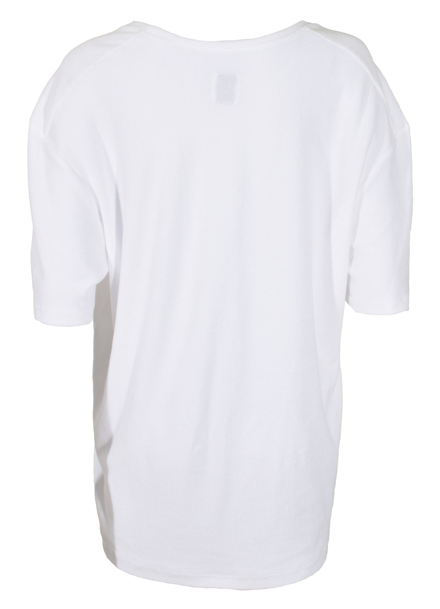 WHAT THE HEL T-Shirt Unisex in weiß aus Frottee mit Rundhals
