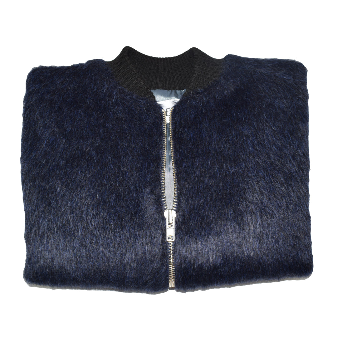 HEL "Fellblouson" für Damen in blau mit Bündchen und Eingriffstaschen