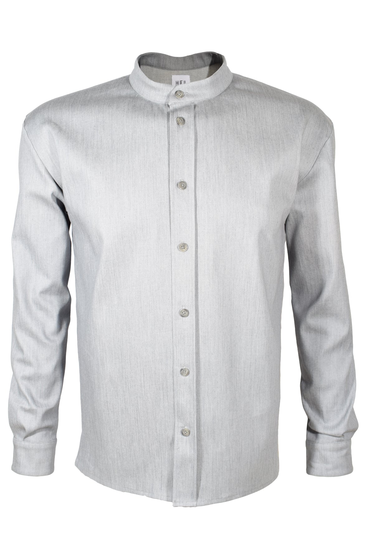 HEL "Patina" Overshirt aus Denim mit Stehkragen
