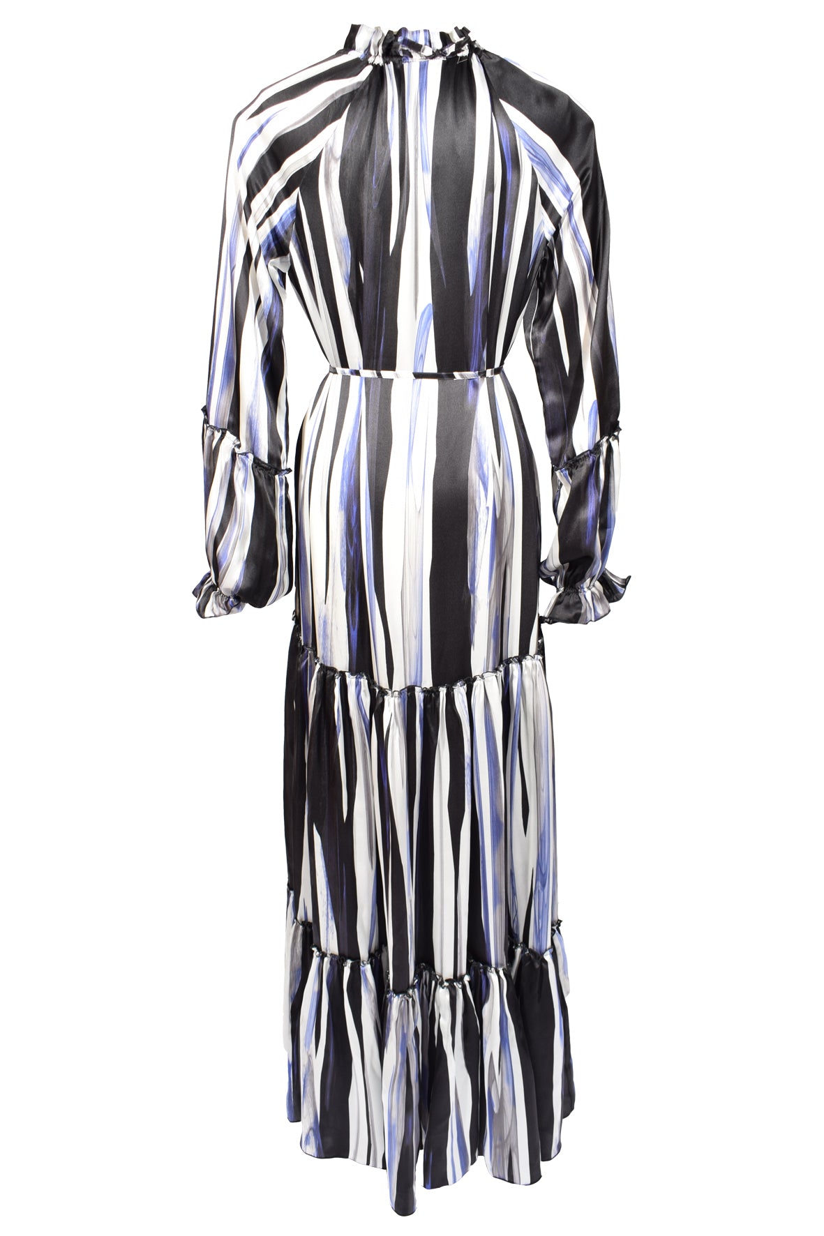 HEL Maxidress "Siden Jurk" für Damen aus reiner Seide gestreift
