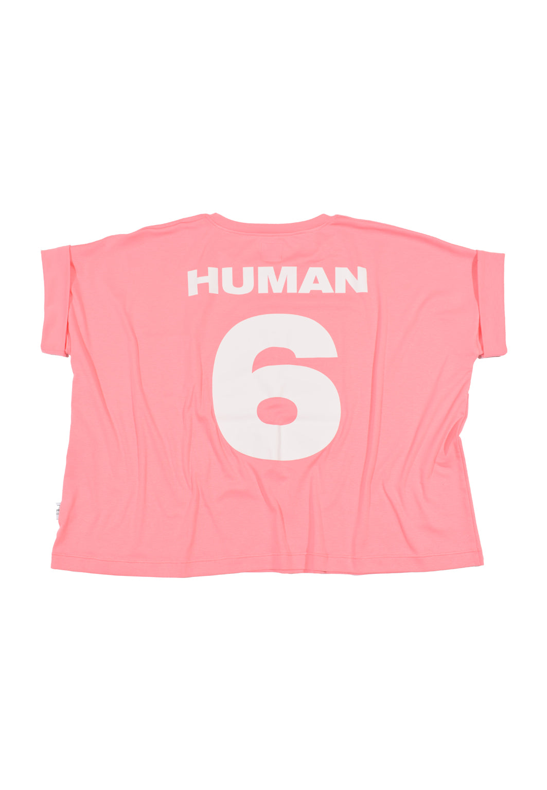 HEL "Human 6" Boxy-Fit Shirt Damen in Pink kurzarm aus Baumwolle