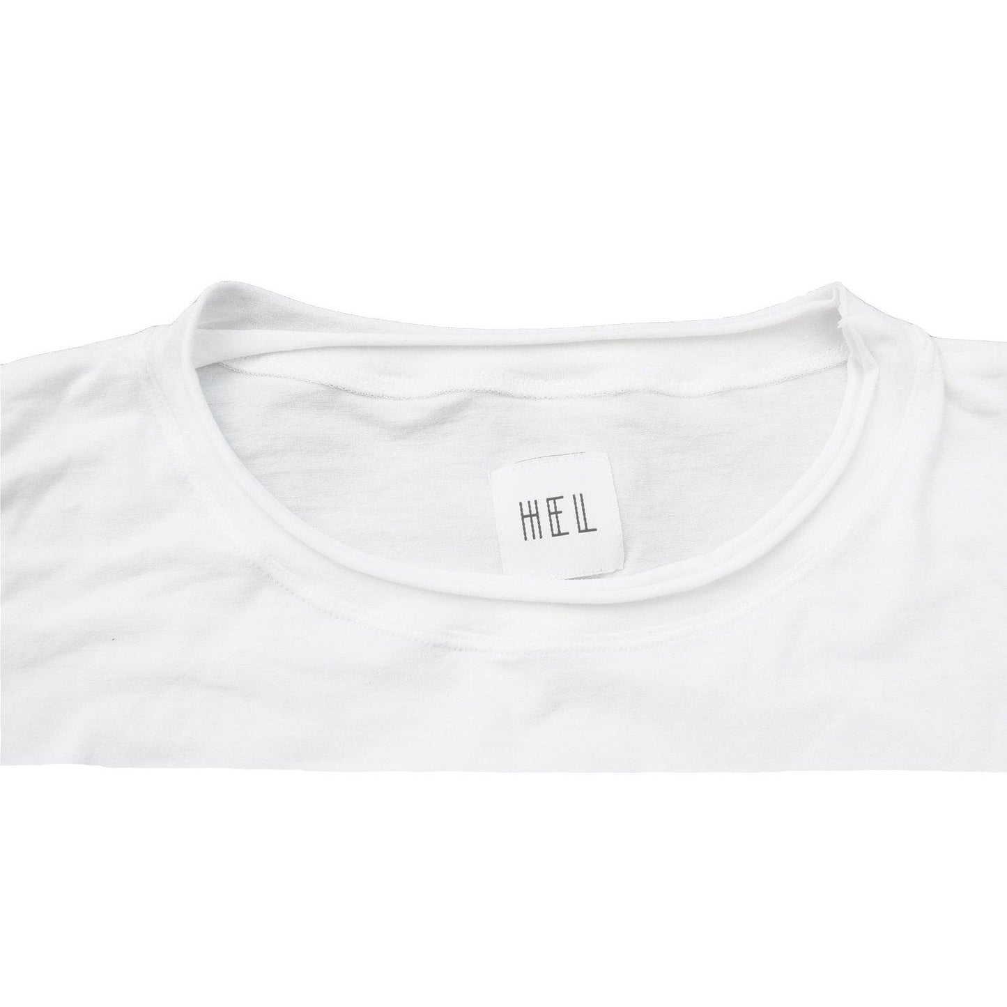 HEL "WHAT THE HEL" Message Shirt in weiß aus Jersey mit Rundhals