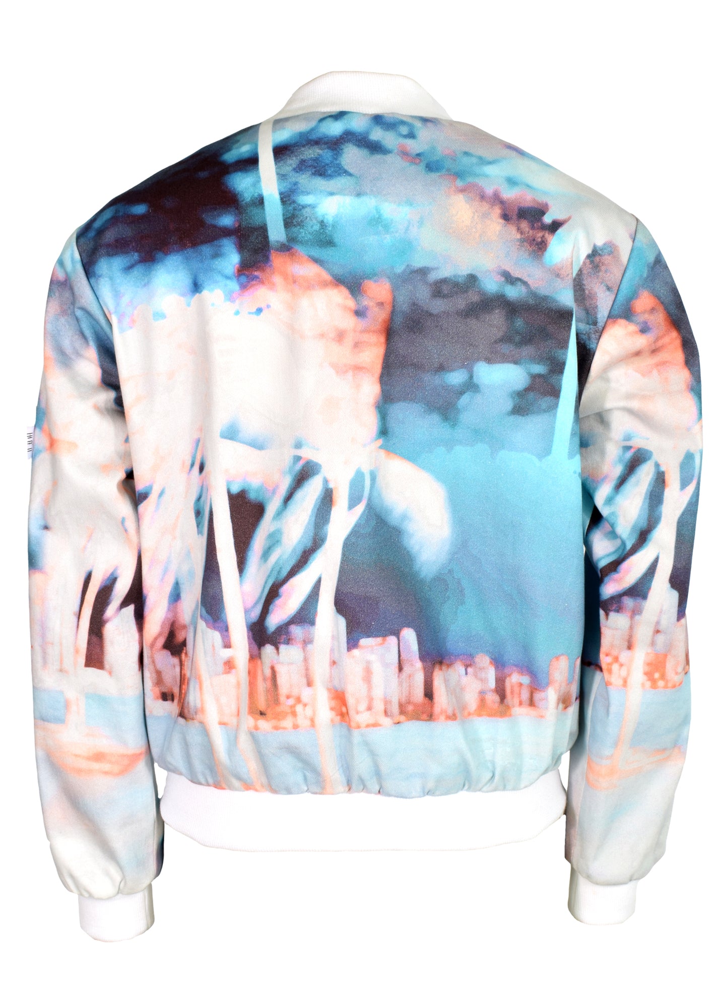 HEL Jeansblouson "Sinneskyn" mit sommerlichem Print