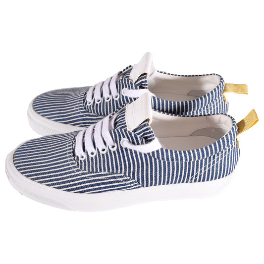 Closed Schuhe in Jeansoptik gestreift in Gr. 38