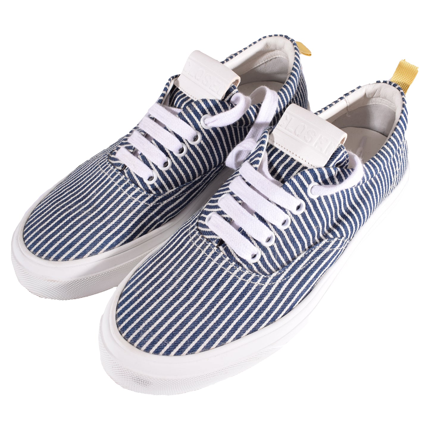 Closed Schuhe in Jeansoptik gestreift in Gr. 38