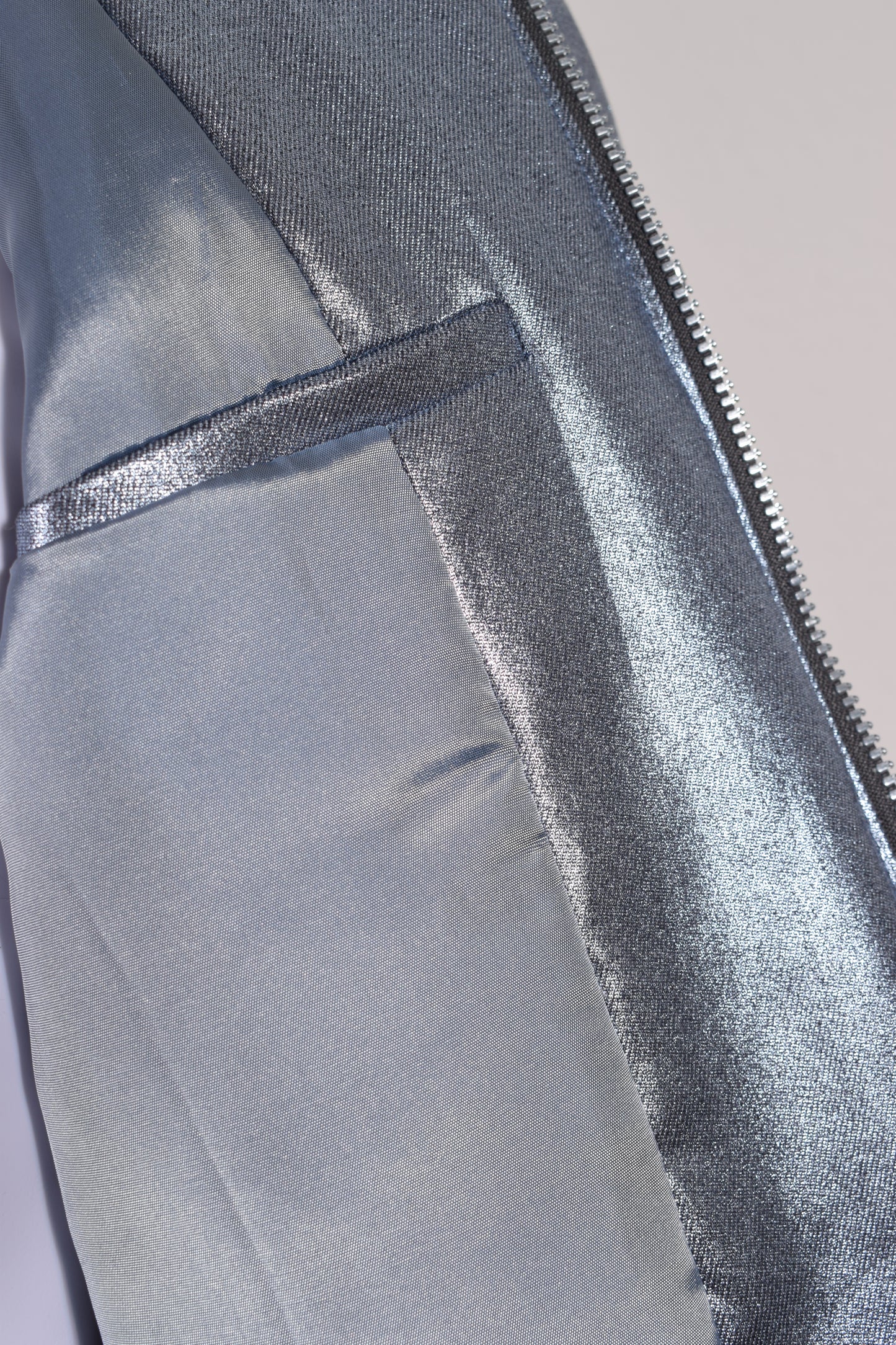 HEL Blouson "Shiny" mit Eingriffstaschen für Herren in blau metallic