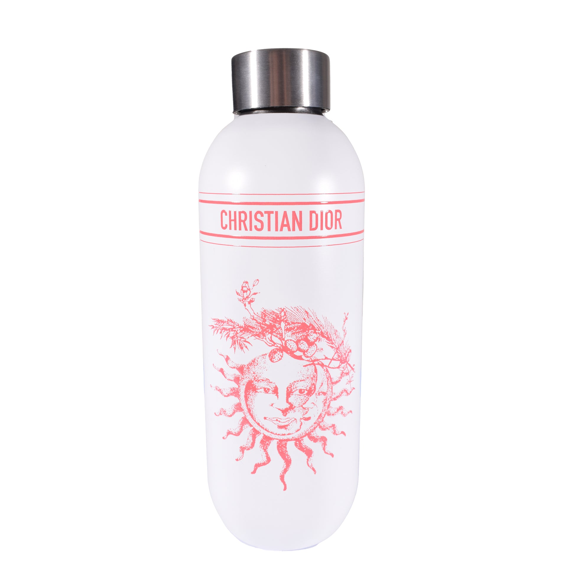 Christian Dior Trinkflasche 
Riviera Kollektion 
Sonne in Korallrot
Mit Drehverschluss 

