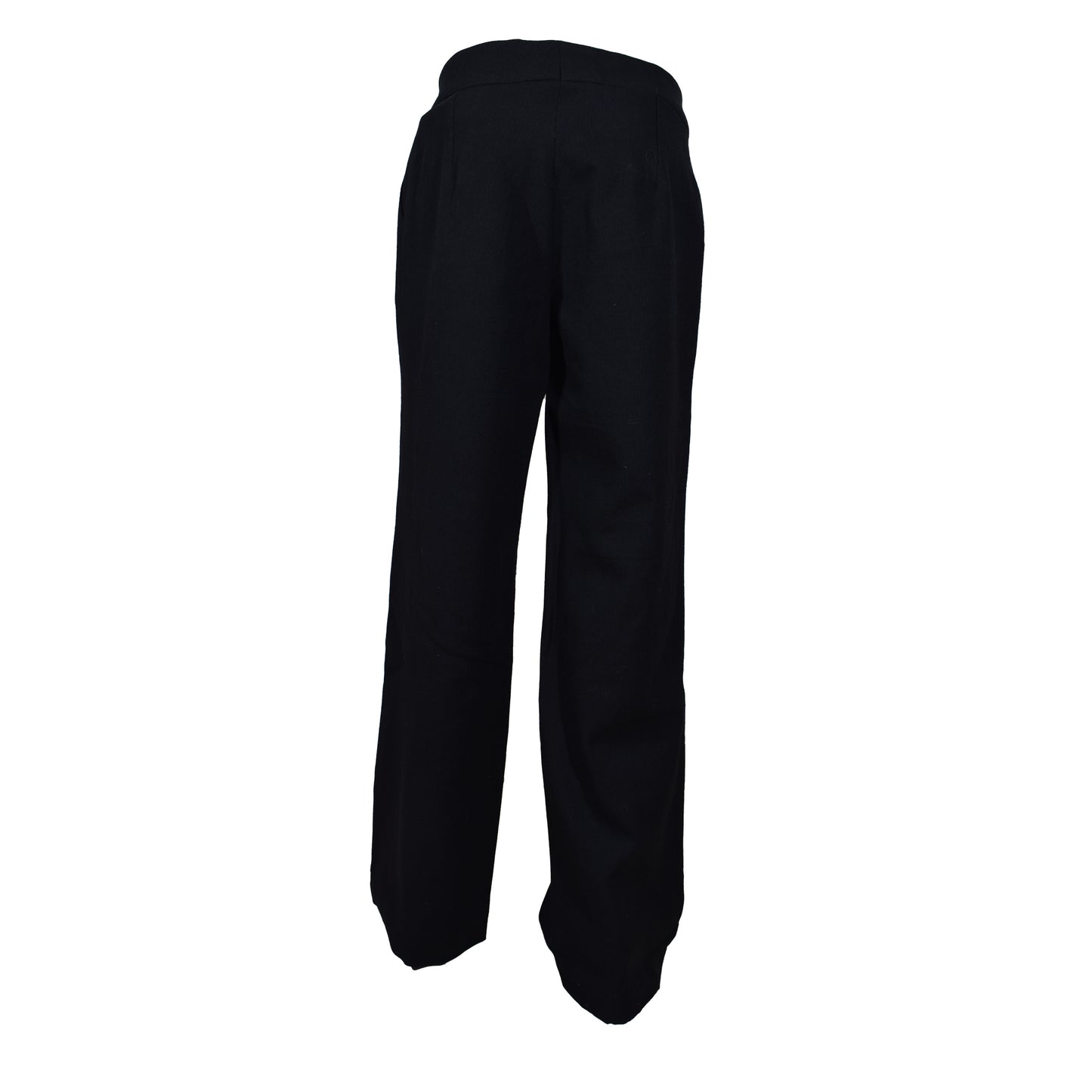 HEL "Feincord" Wide-Leg Hose Schwarz aus Schurwolle