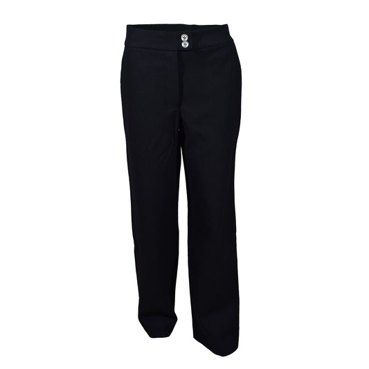 HEL "Feincord" Wide-Leg Hose Schwarz aus Schurwolle