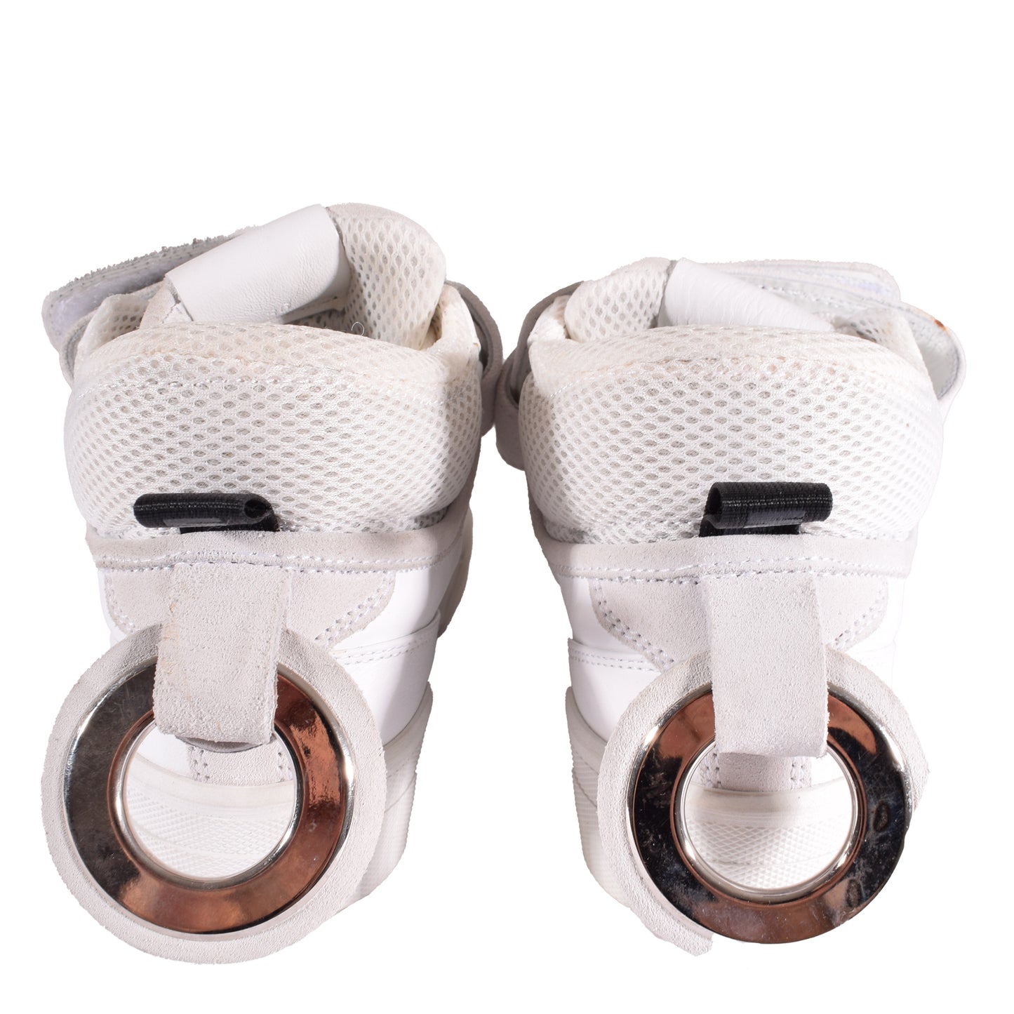 MSGM Sneaker weiß mit Klettverschluss und Schnürung 
