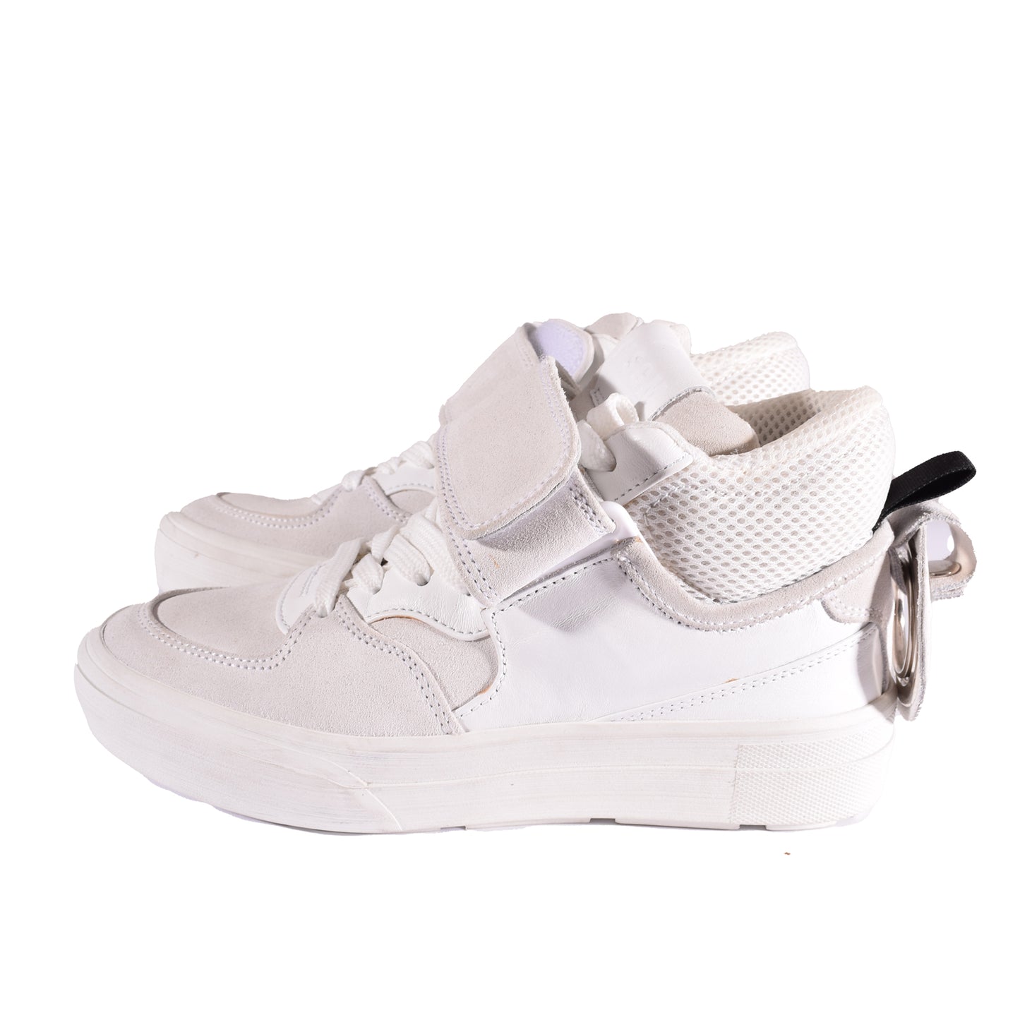 MSGM Sneaker weiß mit Klettverschluss und Schnürung 
