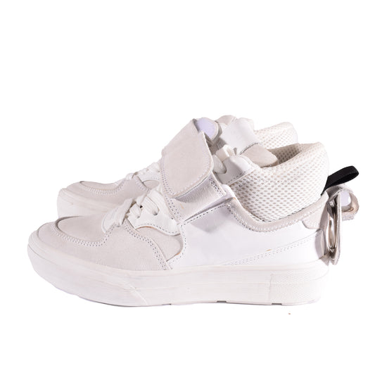 MSGM Sneaker weiß mit Klettverschluss und Schnürung 
