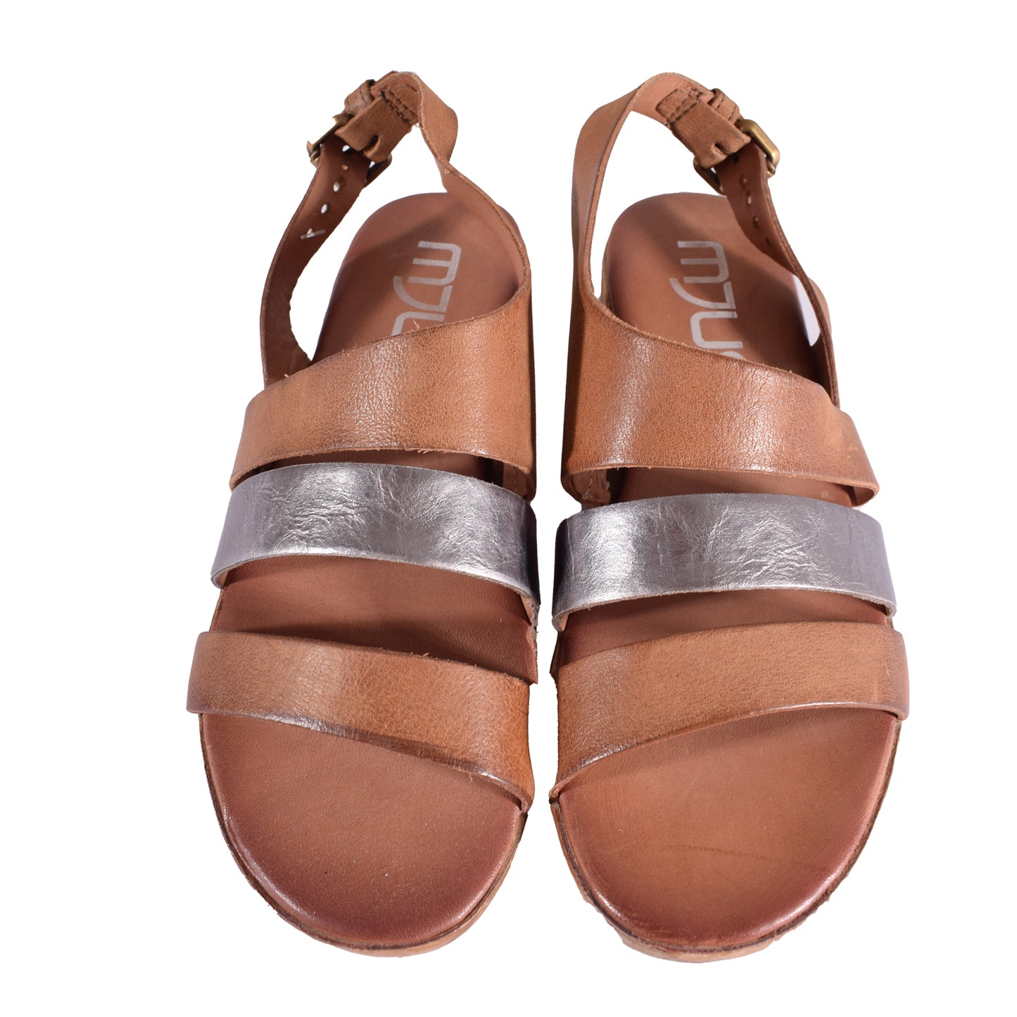 Mjus Sandalen aus Leder mit Sling und Riemchen in braun