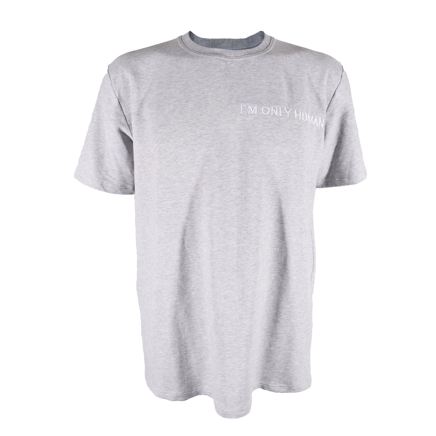 HEL Shirt "I’AM ONLY HUMAN" in Grau aus Baumwolle
