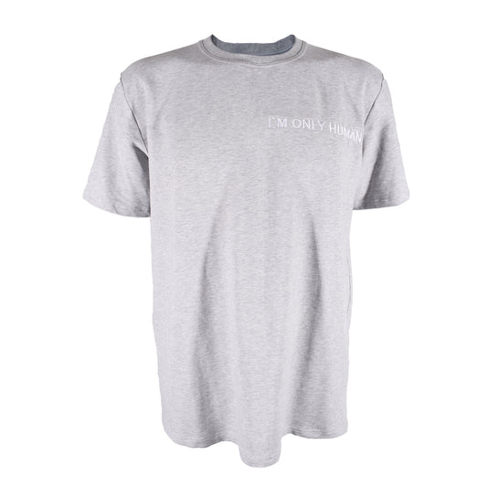 HEL Shirt "I’AM ONLY HUMAN" in Grau aus Baumwolle