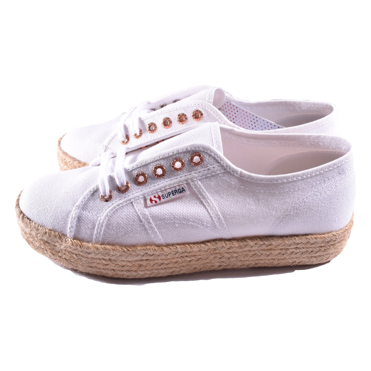 Mokassin von Superga in weiß Gr. 42 für Frauen mit Plateau Neu