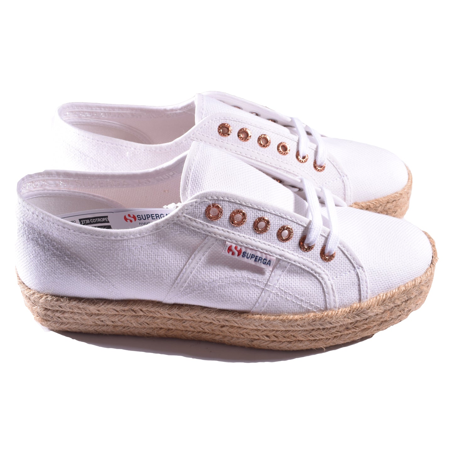 Mokassin von Superga in weiß Gr. 42 für Frauen mit Plateau Neu