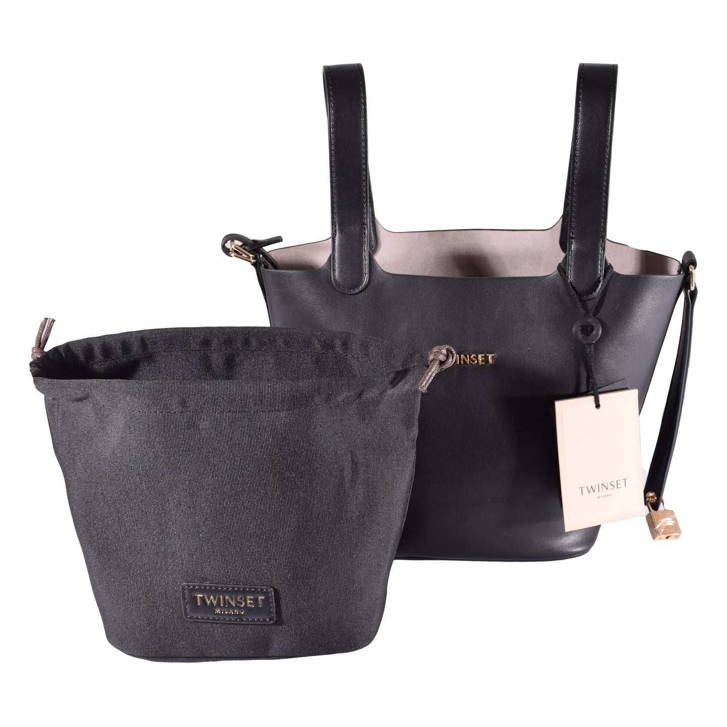 Tasche von TWINSET Milano in Schwarz mit zwei Henkel