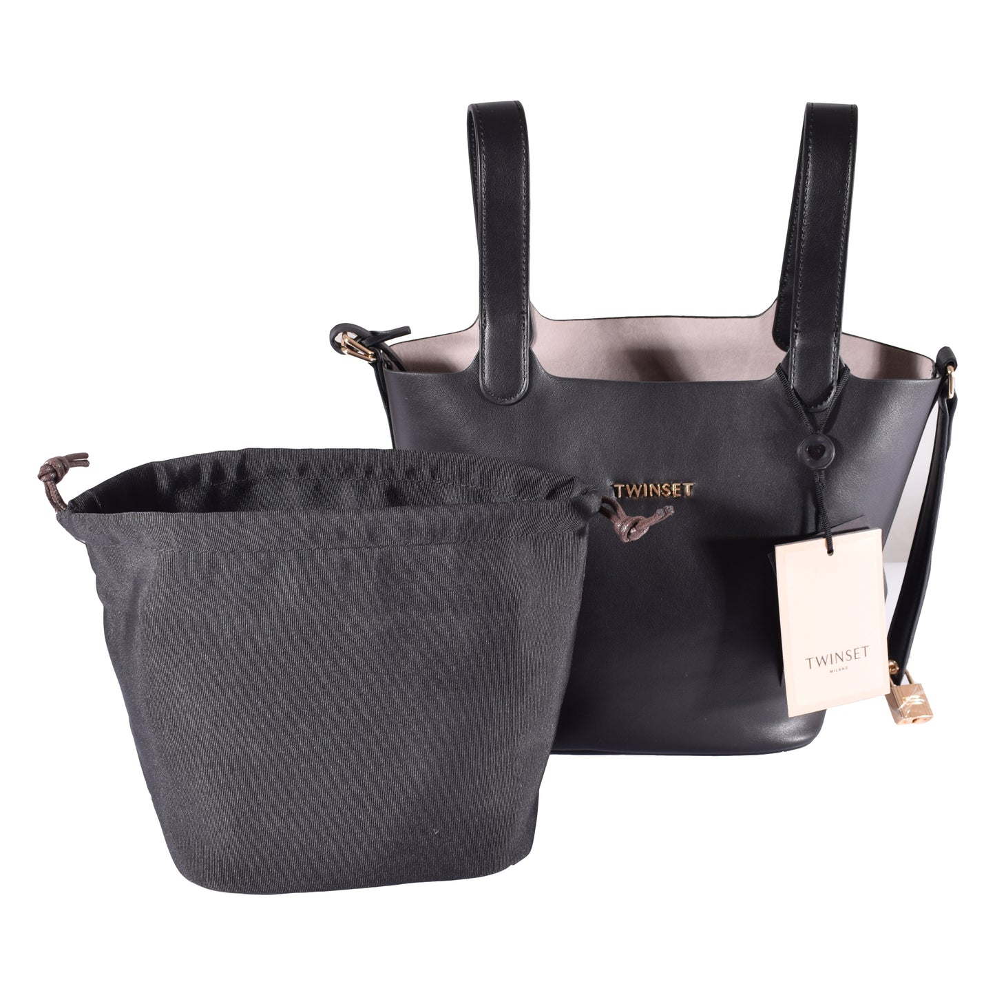 Tasche von TWINSET Milano in Schwarz mit zwei Henkel