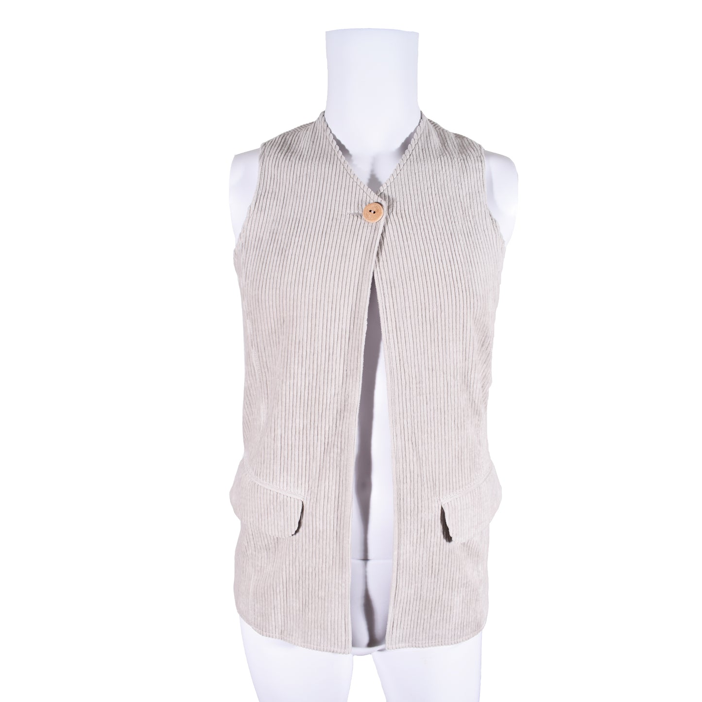 HEL Cordweste "Sea" in Beige mit Pattentaschen aus Baumwolle